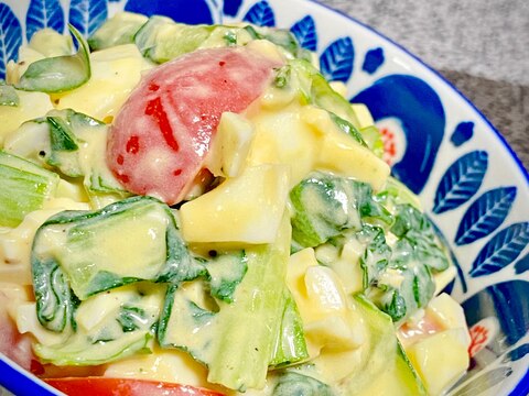 小松菜と卵のスイチリマヨサラダ